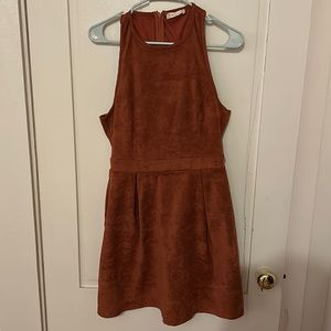 Velvet A-Line cut out dress